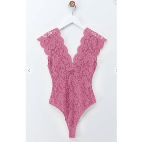 Pink Lace Bodysuit - Picture 1 of 1